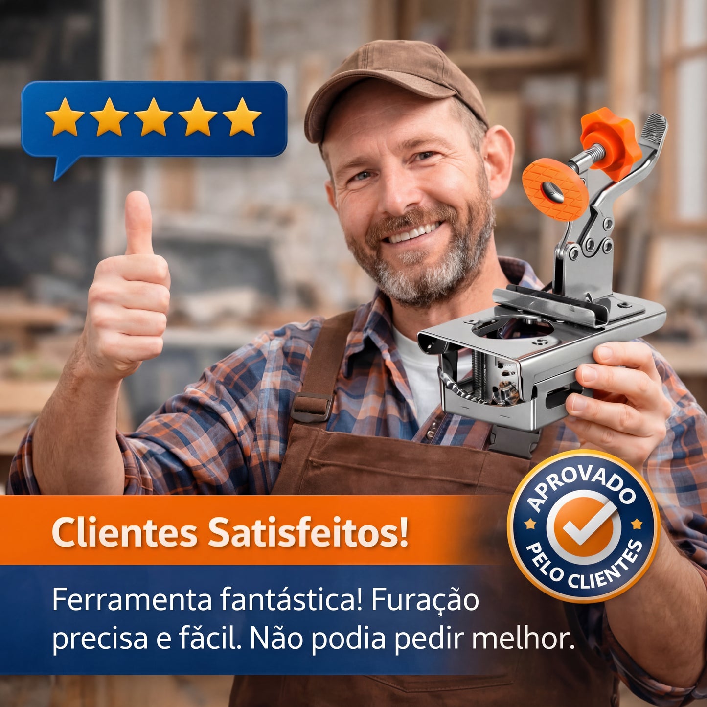 Gabarito para dobradiças invisíveis